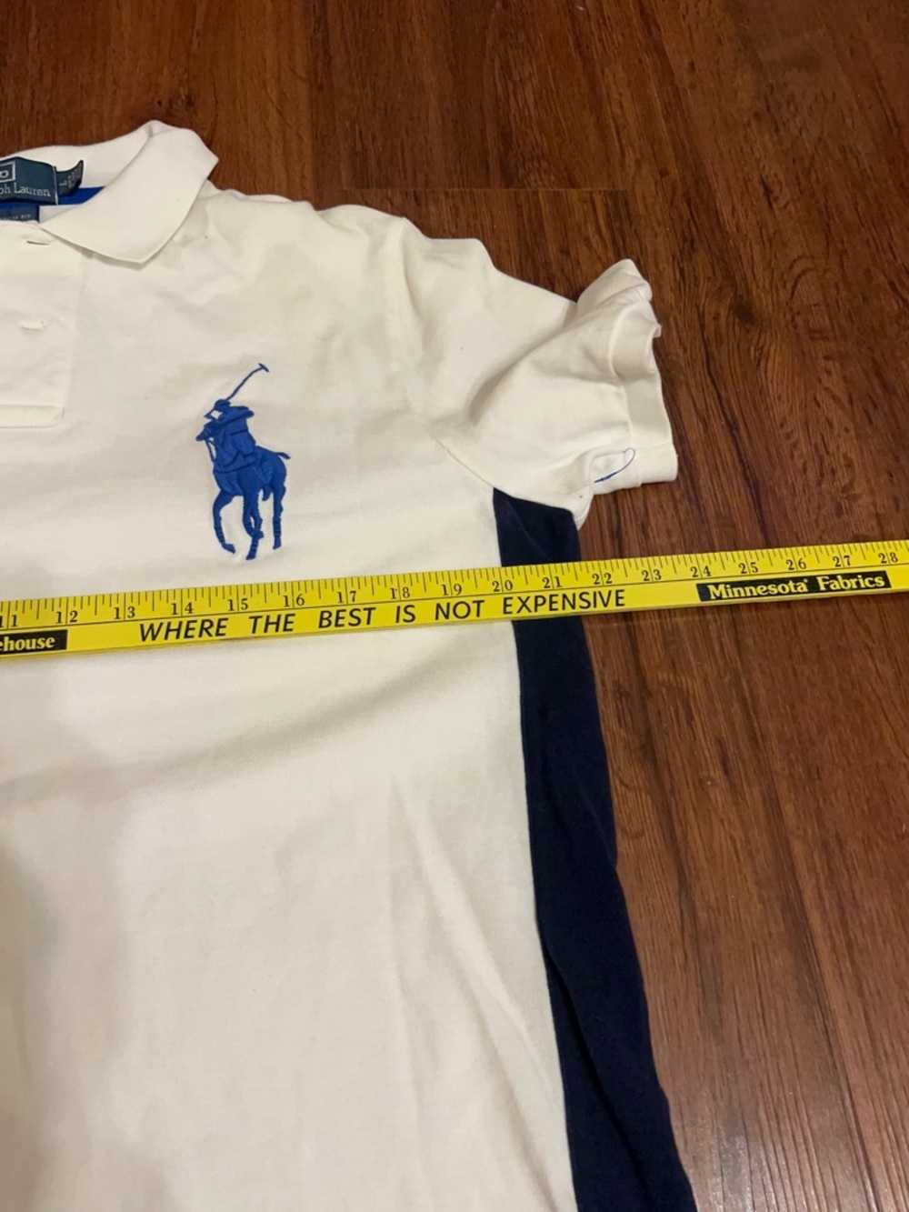 Polo by Ralph Lauren White Polo with Navy Pony Logo - Picture 16 of 17